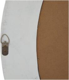 Wall Mirror - Round Framed - Antique White - Mirrored Glass - Washed Wood - thumbnail 3
