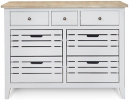 Stafford Grey Painted 7 Drawer Sideboard