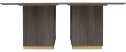 Hawarden Brown Fluted Ribbed 240cm Dining Table - thumbnail 3