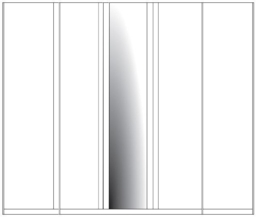 Bern 5 Door Mirror Wardrobe in White - W 250cm - thumbnail 2