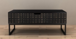 Fusion Black Mango Wood 100cm Coffee Table - Geomatric - thumbnail 3