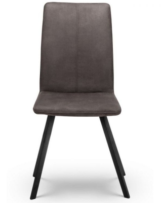 2 x Monroe Grey Fabric Dining Chair - image 1