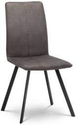 2 x Monroe Grey Fabric Dining Chair - thumbnail 3