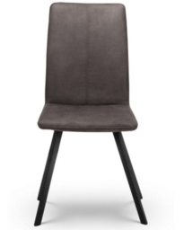 2 x Monroe Grey Fabric Dining Chair - thumbnail 1