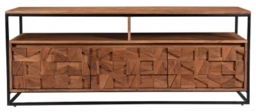 Axis Acacia Wood 142cm TV Unit - Geomatric