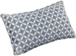 Maze Sunbrella Mosaic Blue Fabric Bolster Cushion (Pack of 2)