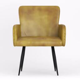 Clearance - Stanton Mustard Leather Dining Armchair - Brand New Item - thumbnail 3
