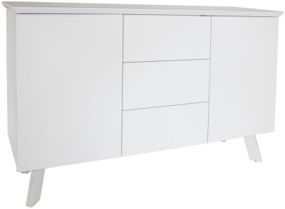 Flux White 2 Door 3 Drawer Large Sideboard - image 1