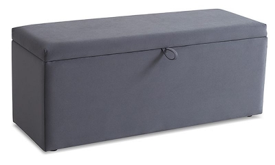 Billie Grey Velvet Fabric Storage Blanket Box - image 1