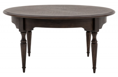 Madison Dark Coffee Wooden 90cm Round Coffee Table - image 1