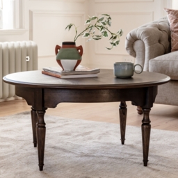 Madison Dark Coffee Wooden 90cm Round Coffee Table - thumbnail 3