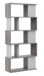 Emerald White and Concrete Effect Open Bookcase