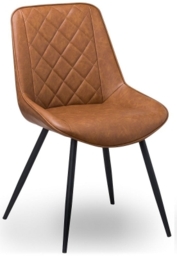 2 x Winton Brown Faux Leather Dining Chair