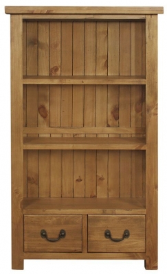 Regatta Rustic Pine Bookcase, 150cm H with 2 Storage Drawers