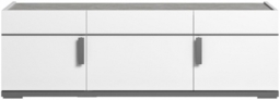 Modern Mara White Italian 140cm TV Unit with Metal Handle - thumbnail 1
