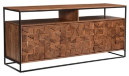 Axis Acacia Wood 175cm Large 3 Door Sideboard - Geomatric - thumbnail 3