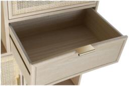Riley Wood and Rattan Bookcase - thumbnail 4