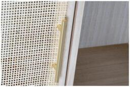 Riley Wood and Rattan Bookcase - thumbnail 3