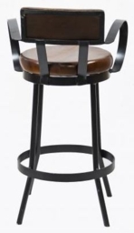 Gulmarg Padded Leather Bar Stool (Sold in Pairs) - thumbnail 2