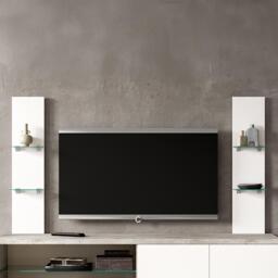 Modern Treviso DVD Shelves - White - thumbnail 1