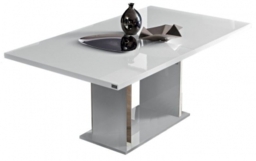 Lisa White Italian 6 Seater Pedestal Dining Table