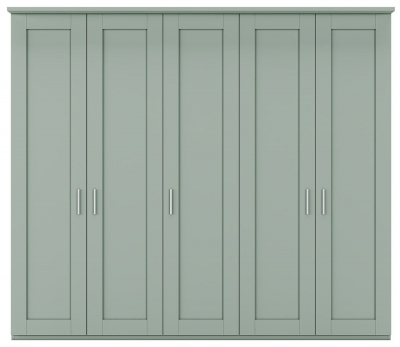 Cambridge Sage Green 5 Door Wardrobe - W 250cm - image 1