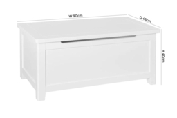 Henley White Painted Blanket Box - thumbnail 2