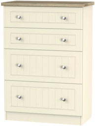 Vienna Cream 4 Drawer Deep Chest - thumbnail 1