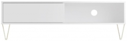 Montour White Sliding Door TV Unit