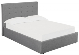 Lucca Soft Grey Upholstered Bed