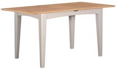 Lowell Grey and Oak Dining Table, Seats 6 to 8 Diners, 160cm to 210cm Extending Rectangular Top - image 1