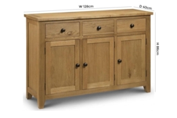 Astoria Oak 3 Door Sideboard - thumbnail 3