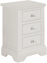 Berkeley Grey Painted 3 Drawer Bedside Cabinet - thumbnail 1