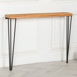 Rustic Console Table with Hairpin Legs - thumbnail 3