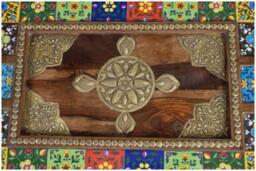 Trona Rosewood Glass Top Coffee Table - thumbnail 3