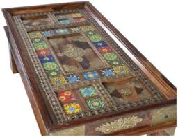 Trona Rosewood Glass Top Coffee Table - thumbnail 4