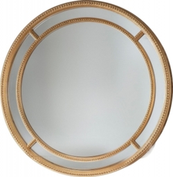 Sinatra Gold Round Mirror - 90cm x 90cm - thumbnail 1