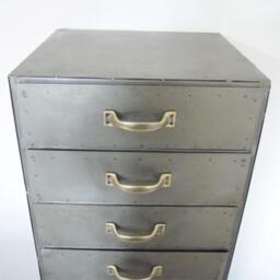 Tallboy Chest - Multi Drawer - Grey Metal - Industrial - thumbnail 4