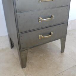 Tallboy Chest - Multi Drawer - Grey Metal - Industrial - thumbnail 5