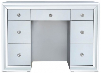 Manhattan Grey Glass Double Pedestal Dressing Table - image 1