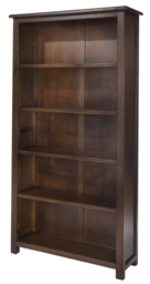 Boston Dark Wood Tall Bookcase - thumbnail 3