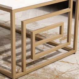 Devon Cream and Gold Coffee Table - thumbnail 3