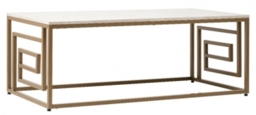 Devon Cream and Gold Coffee Table - thumbnail 1