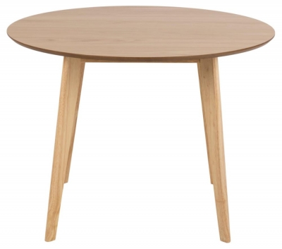 Reid Oak Veneer 2 Seater Round Dining Table - 105cm - image 1