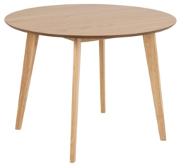 Reid Oak Veneer 2 Seater Round Dining Table - 105cm - thumbnail 3