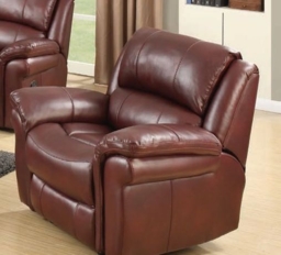 Farnham Burgundy Leather Recliner Armchair - thumbnail 2