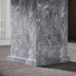 Turin Square Dining Table - 8 Seater - 140cm - Grey Marble - thumbnail 4