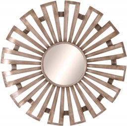 Hill Interiors Evi Antique Silver Sunburst Round Mirror