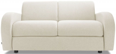 Jay-Be Retro Luxury Reflex Foam 2 Seater Sofa - Cream Fabric - image 1