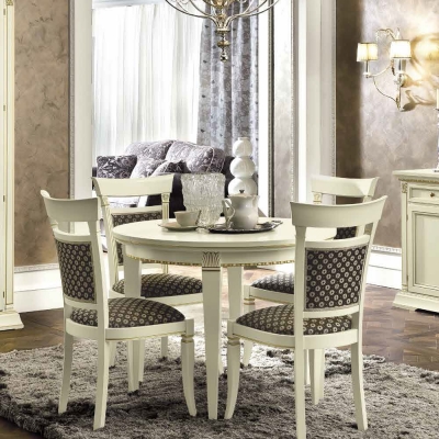 Camel Treviso White Ash Italian 2-4 Seater Round Extending Dining Table - image 1